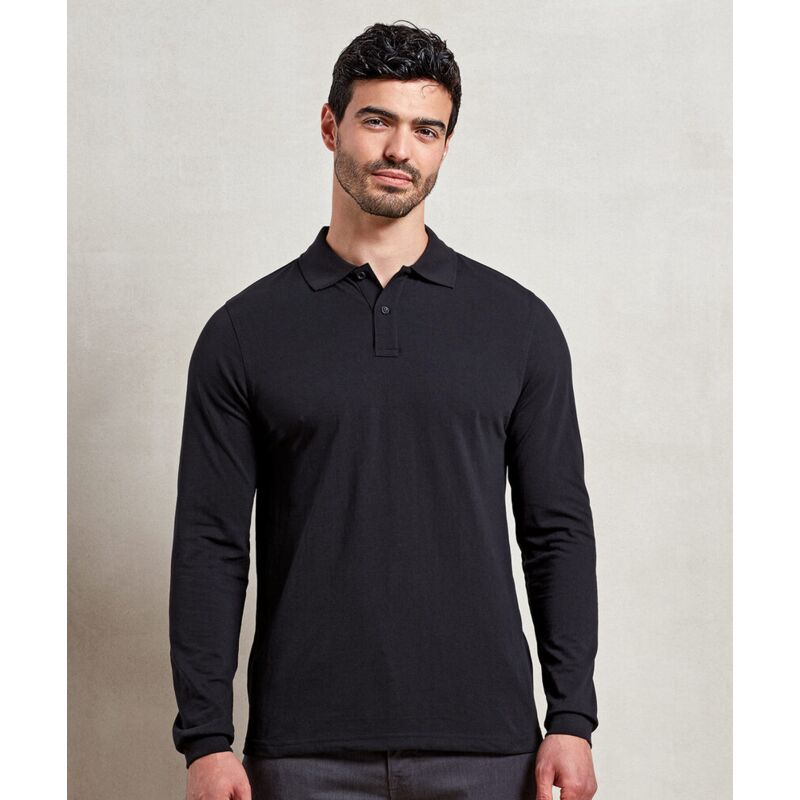 ‘Essential’ unisex long sleeve workwear polo shirt Thumbnail