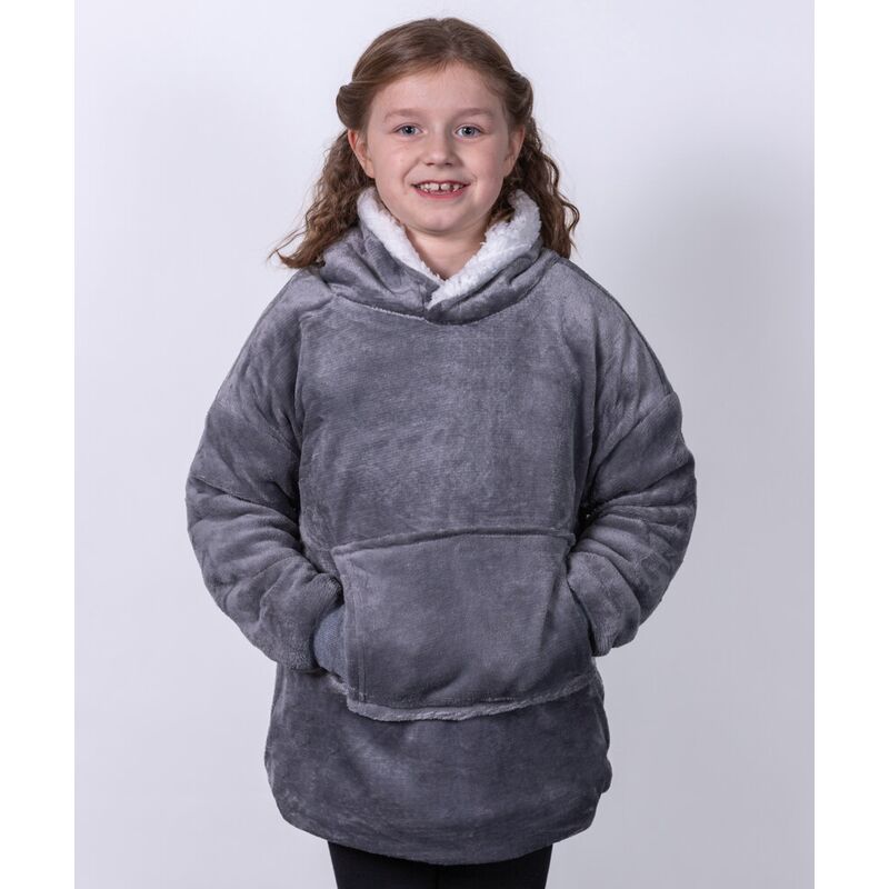 The Kids Ribbon oversized cosy reversible sherpa hoodie Thumbnail