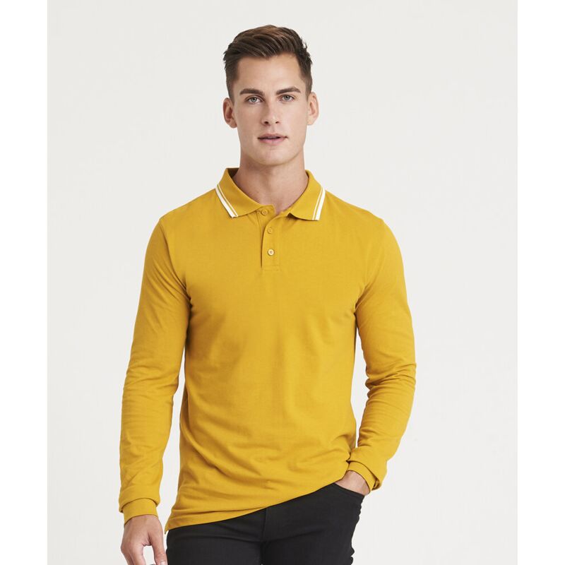 Long sleeve tipped 100 polo Thumbnail