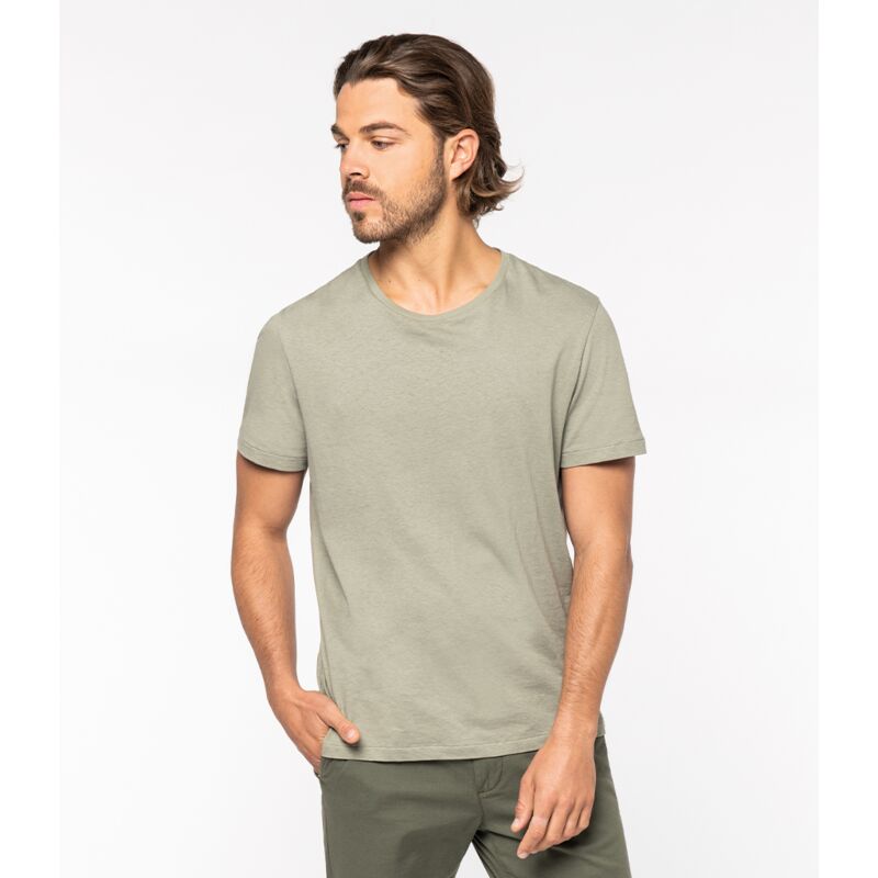 Native Spirit Unisex Organic Cotton Linen Blend T-Shirt Thumbnail