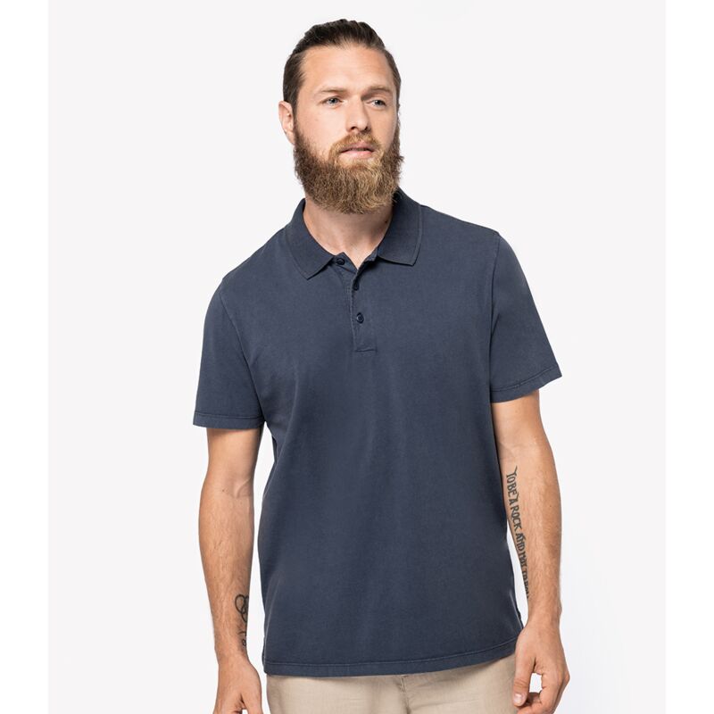 Native Spirit Washed Jersey Polo Shirt Thumbnail