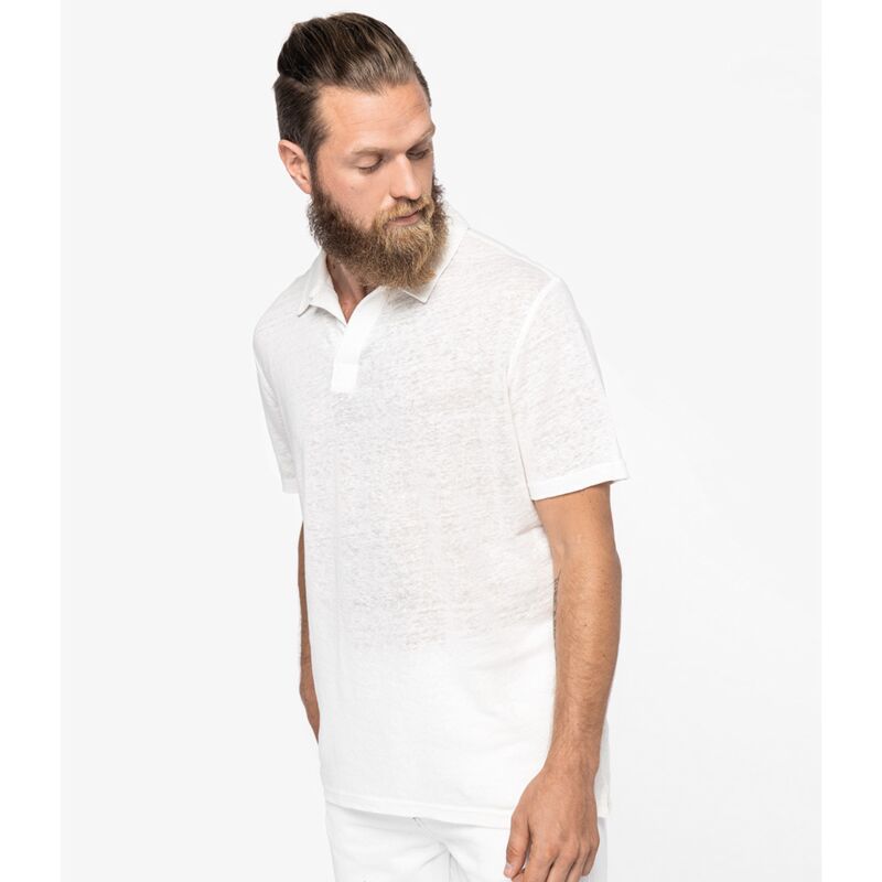 Native Spirit Linen Polo Shirt Thumbnail