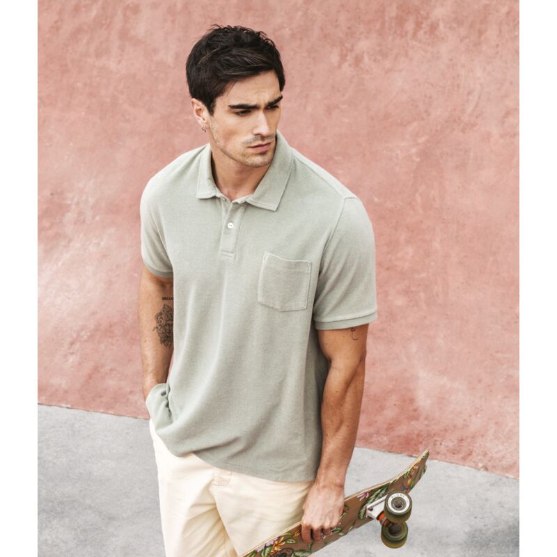 Native Spirit Terry Towel Polo Shirt Thumbnail