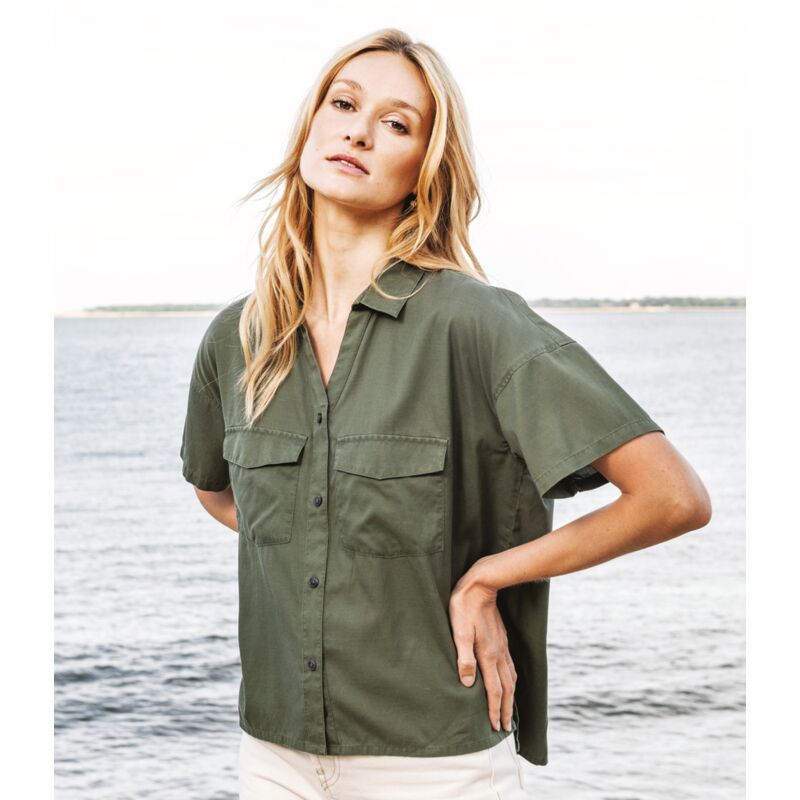 Native Spirit Ladies Short Sleeve Oversized TENCEL™ Shirt Thumbnail
