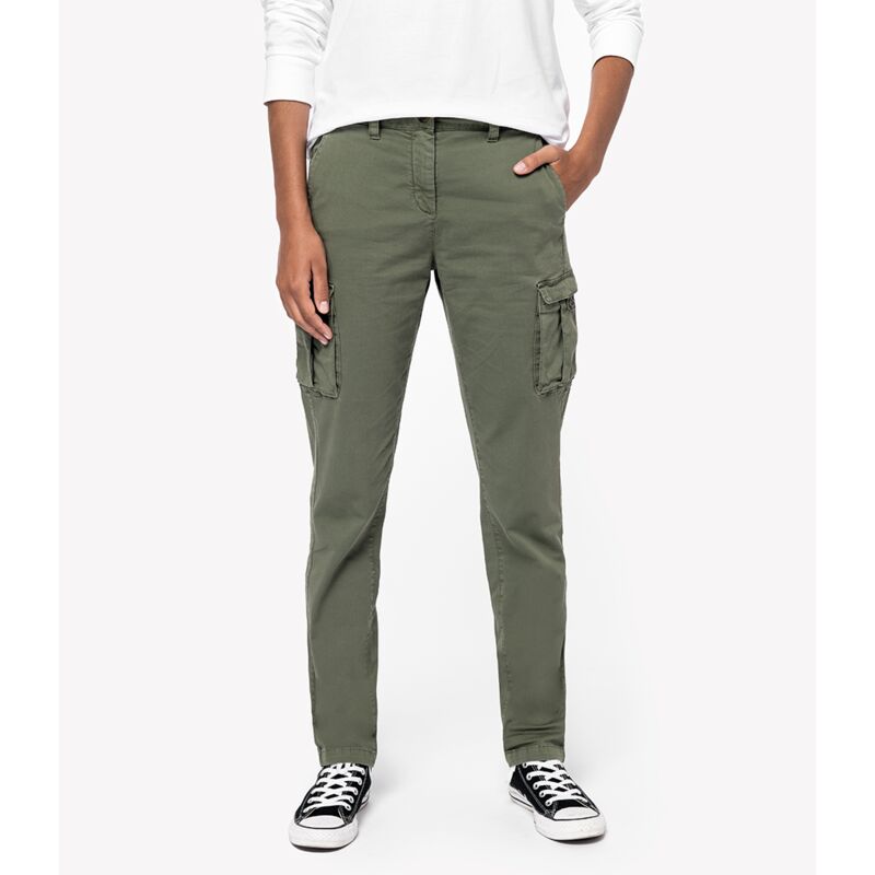 Native Spirit Ladies Washed Cargo Trousers Thumbnail