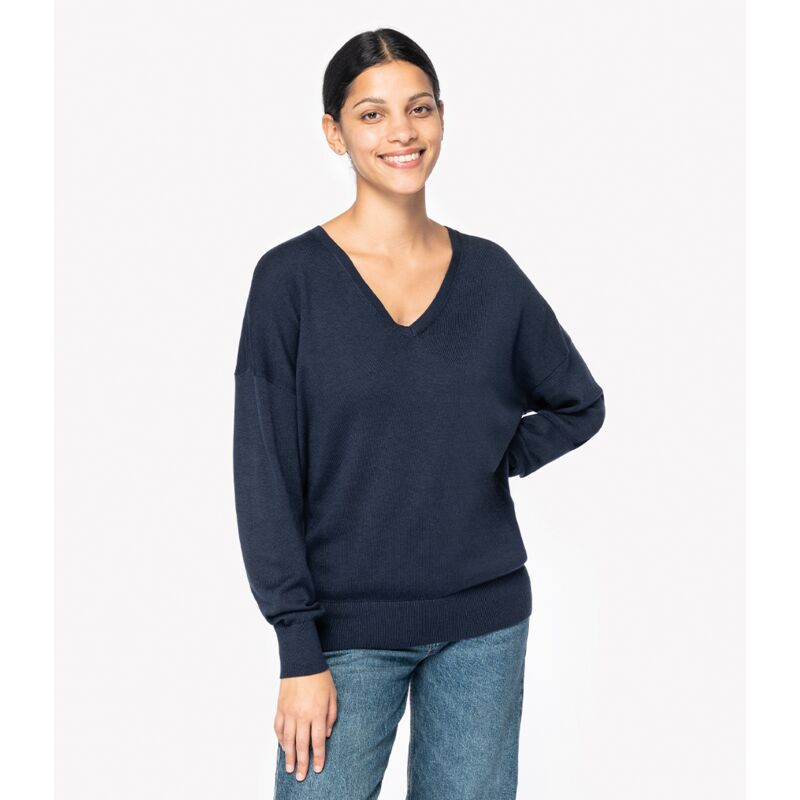 Native Spirit Ladies TENCEL™ V Neck Sweater Thumbnail