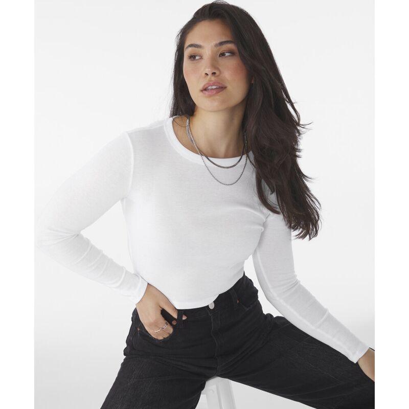 Women’s micro rib long sleeve baby t-shirt Thumbnail