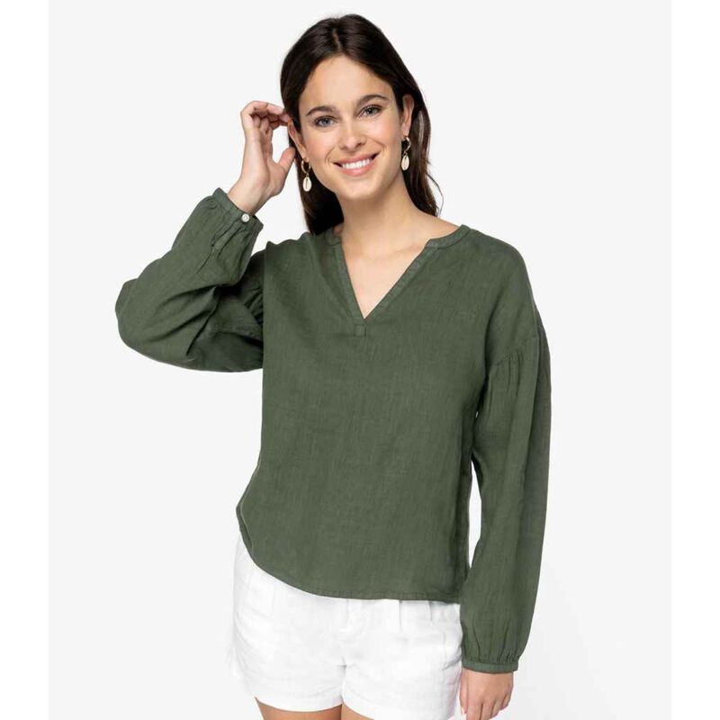 Native Spirit Ladies Linen Blouse Thumbnail