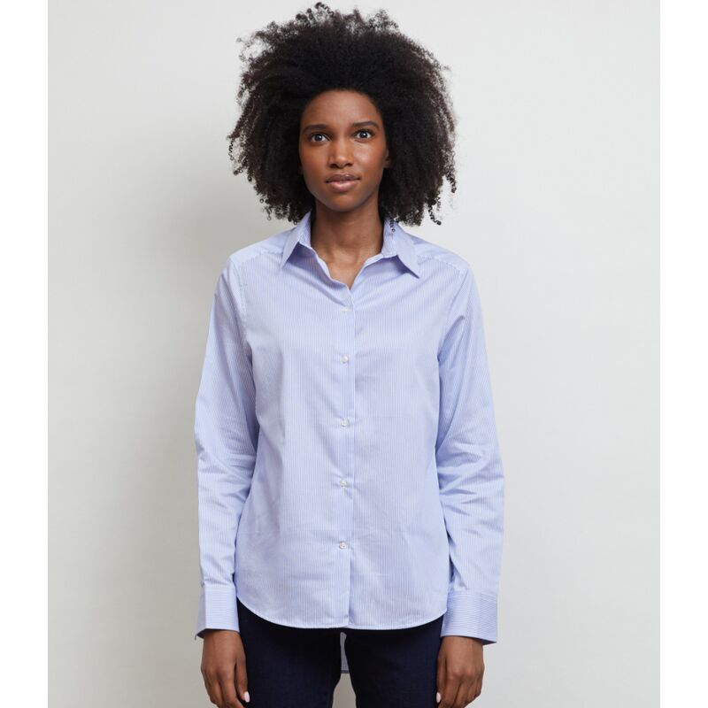 NEOBLU Ladies Baptiste Striped Long Sleeve Shirt Thumbnail