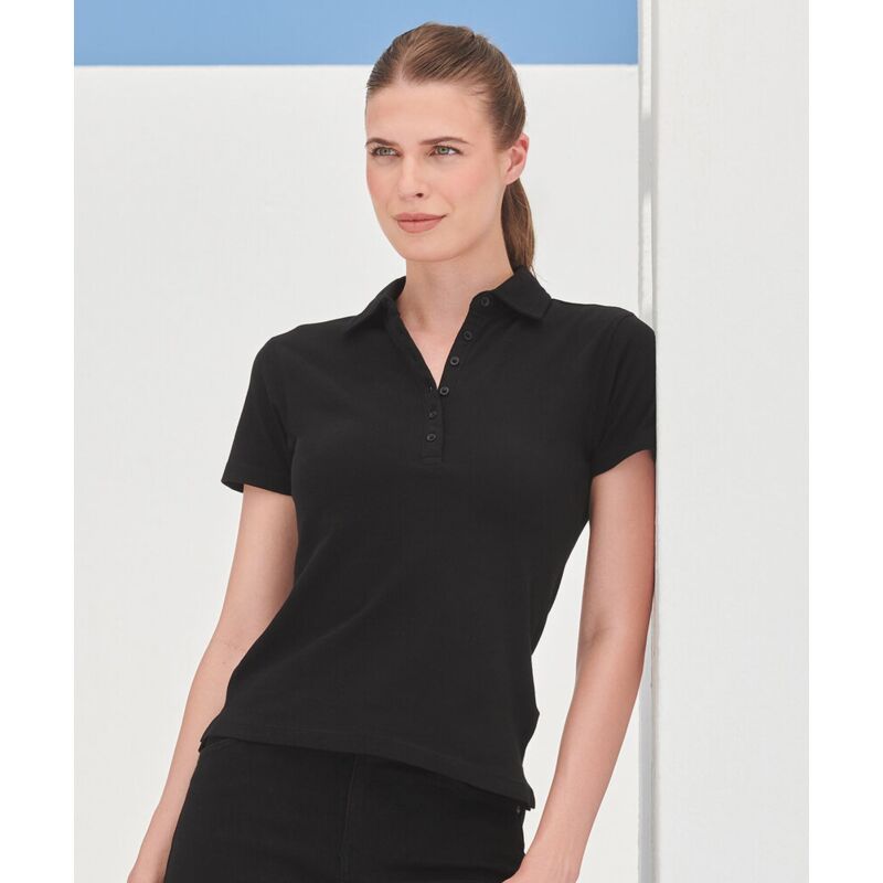 Women's short sleeve stretch polo Thumbnail