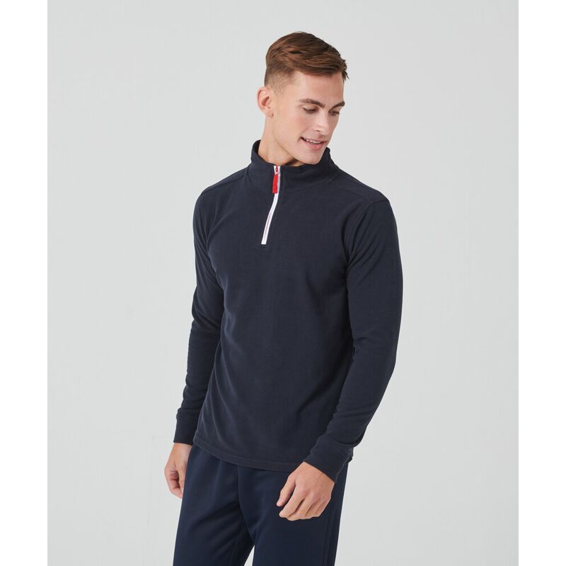 ¼ zip long sleeve fleece piped Thumbnail