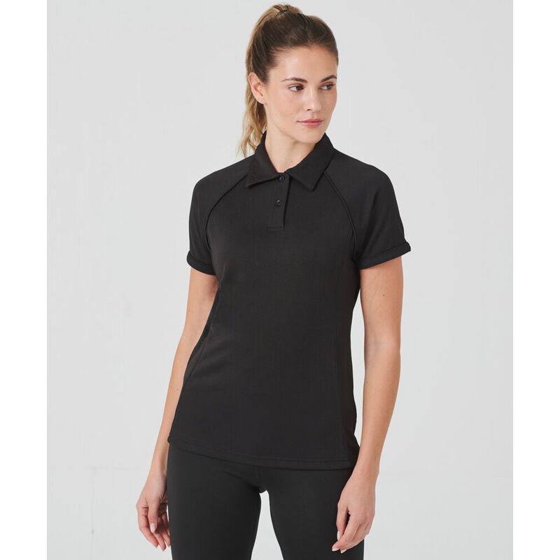 Women's piped performance polo Thumbnail