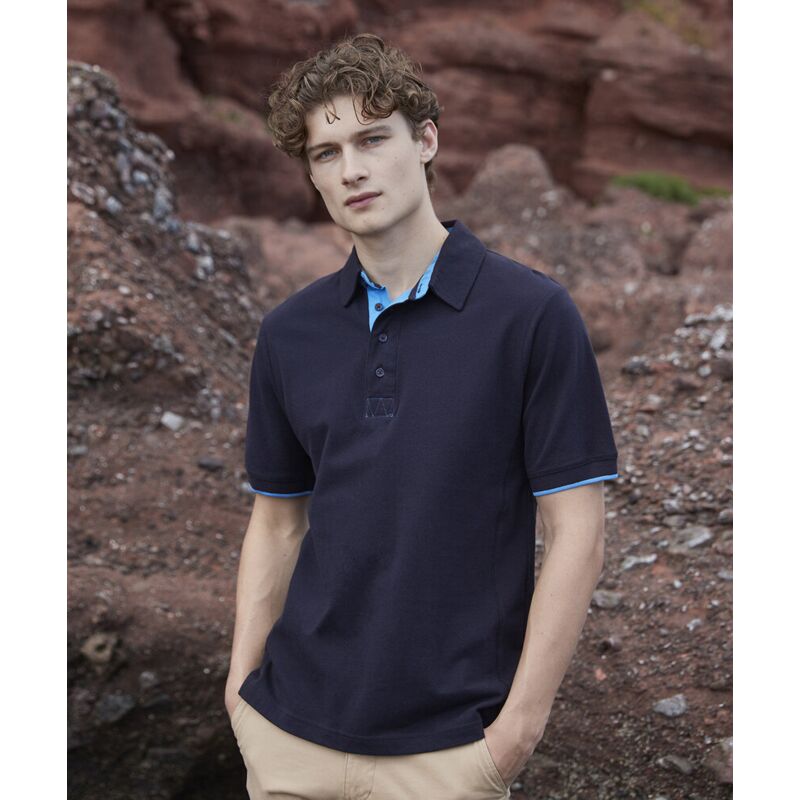 Contrast piqué polo shirt Thumbnail