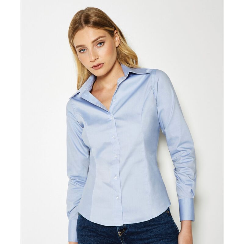 Women's corporate Oxford blouse long-sleeved (tailored fit) Thumbnail