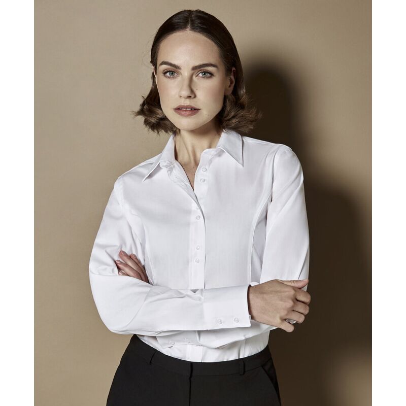 Women's city business blouse long sleeve Thumbnail
