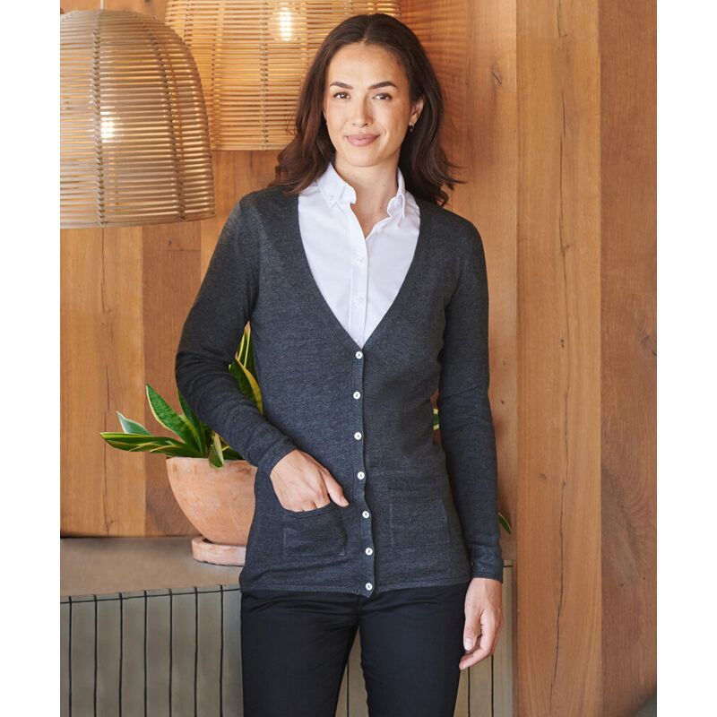 Women's v-button cardigan Thumbnail