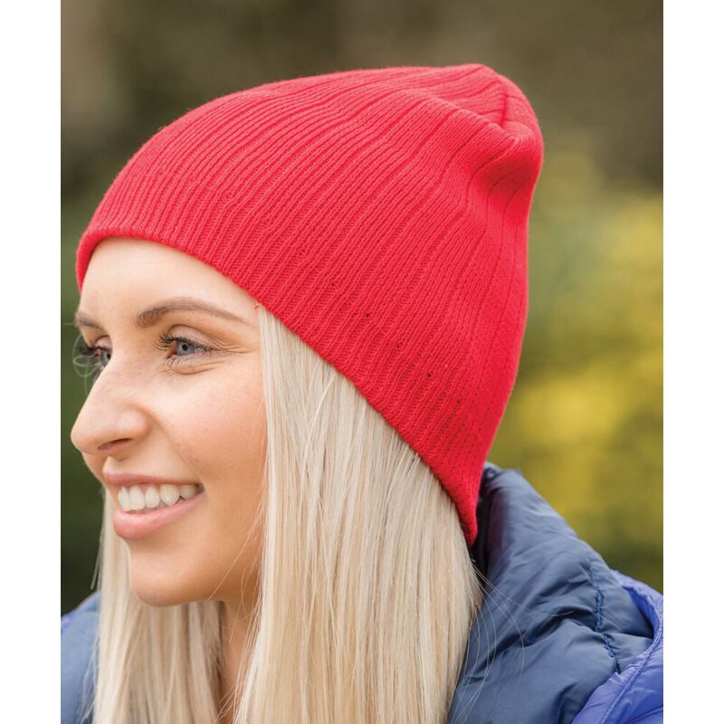 Cotton knitted beanie hat Thumbnail