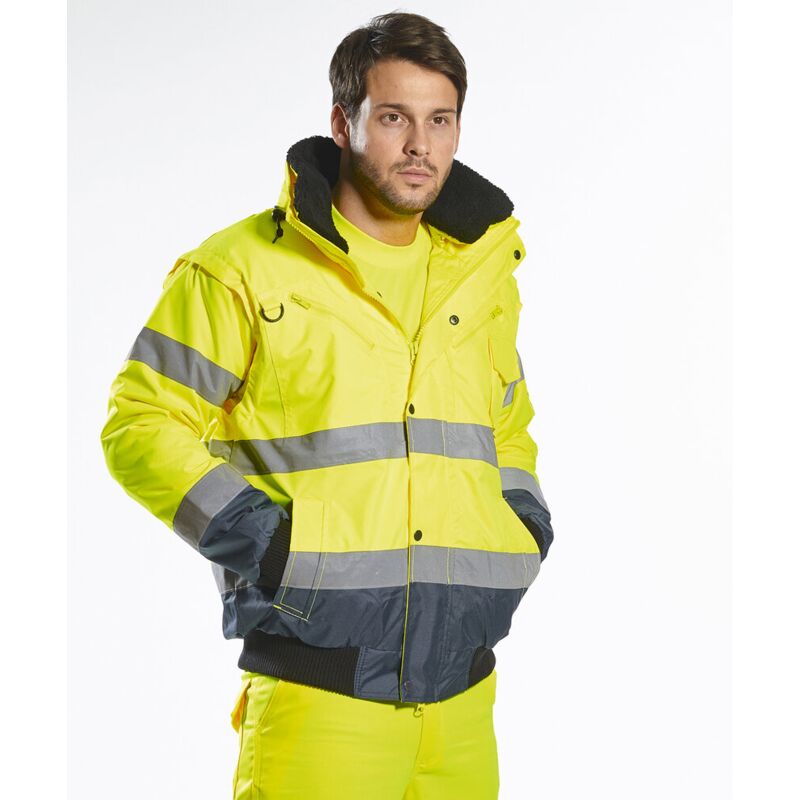 Hi-vis contrast bomber jacket (C465) Thumbnail