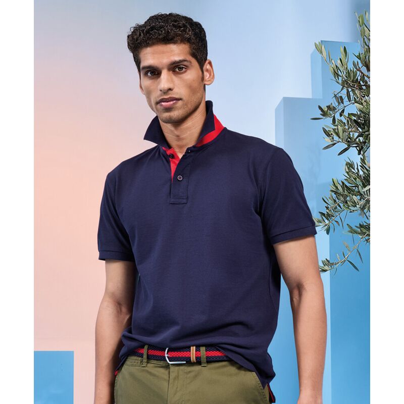 Men's classic fit contrast polo Thumbnail