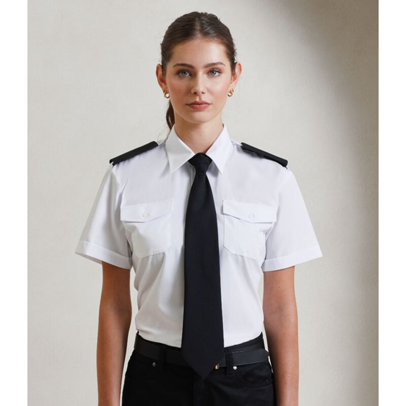 Premier Ladies Short Sleeve Pilot Shirt Thumbnail