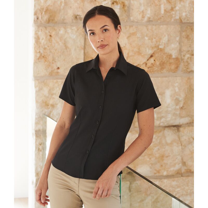 Henbury Ladies Short Sleeve Wicking Shirt Thumbnail