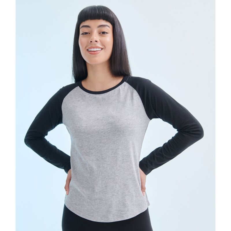 SF Clothing Ladies Long Sleeve Baseball T-Shirt Thumbnail