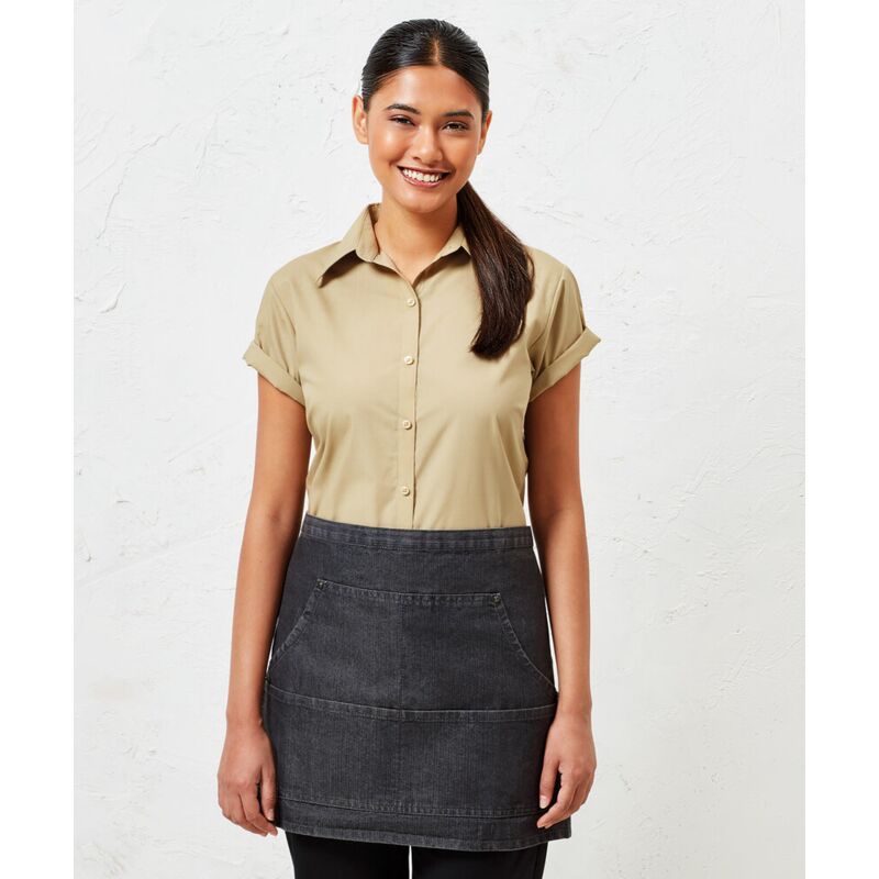 Jeans stitch denim waist apron Thumbnail
