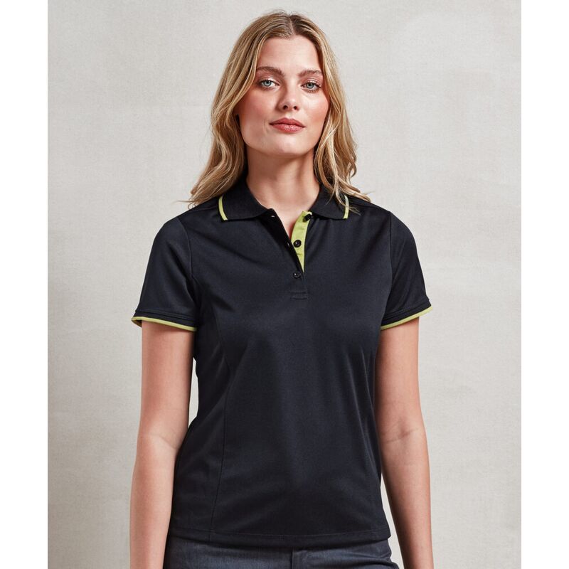 Women's contrast Coolchecker® polo Thumbnail