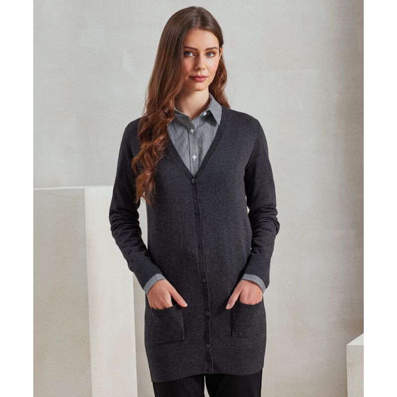 Women's longline knitted cardigan Thumbnail