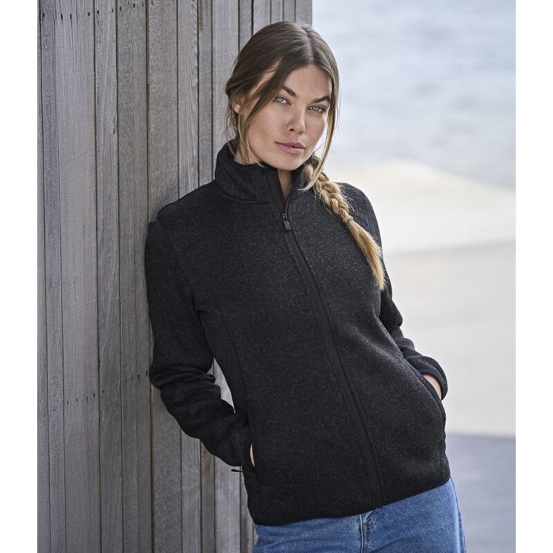 Tee Jays Ladies Knitted Outdoor Fleece Jacket Thumbnail