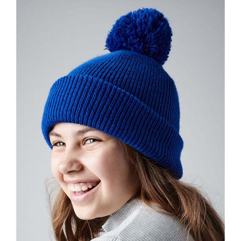 Beechfield Kids Reflective Bobble Beanie Thumbnail