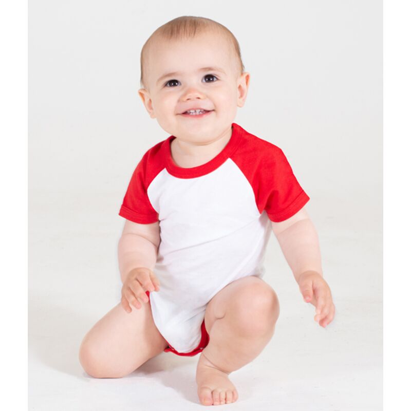 Larkwood Essential Short Sleeve Baby Baseball Bodysuit Thumbnail