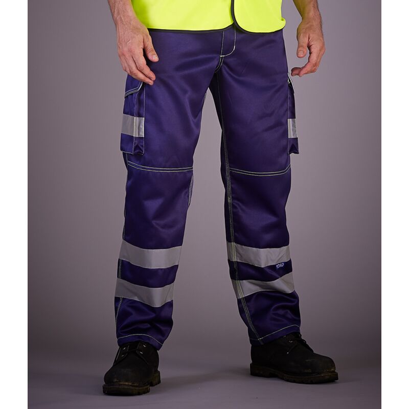 Yoko Hi-Vis Cargo Trousers with Knee Pad Pockets Thumbnail