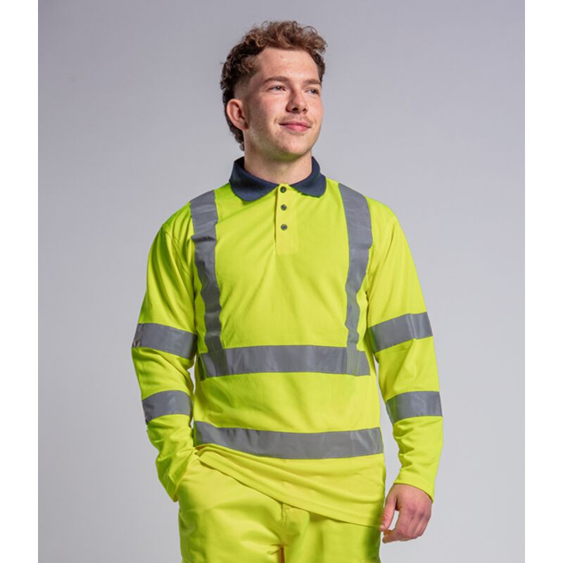 Pro RTX High Visibility Long Sleeve Polo Shirt Thumbnail