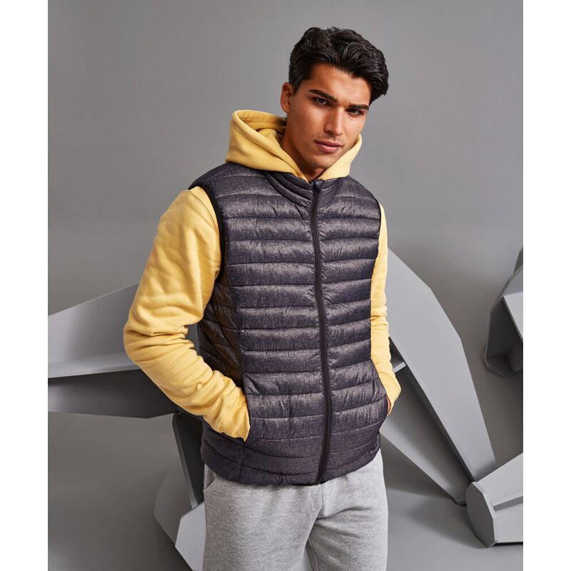 Melange padded gilet Thumbnail