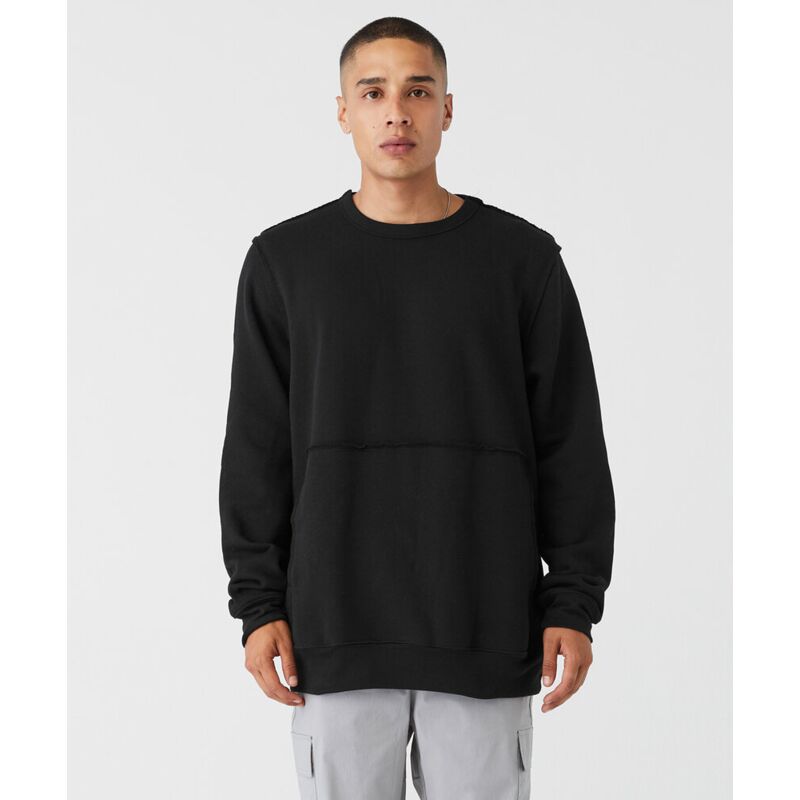 Unisex raw-seam crew pullover Thumbnail