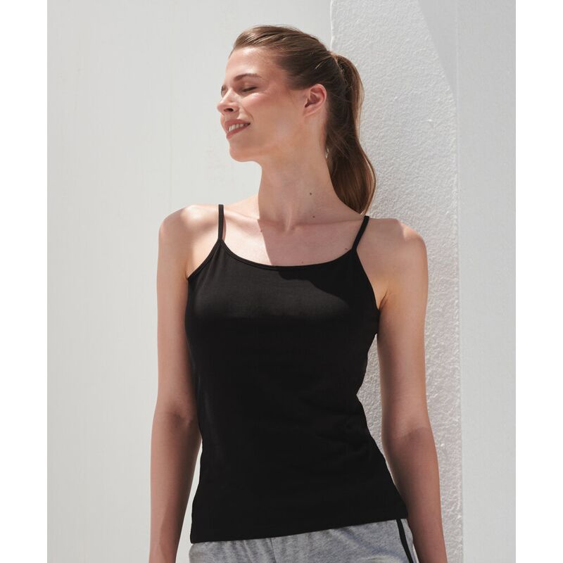 Women's feel-good stretch spaghetti vest Thumbnail